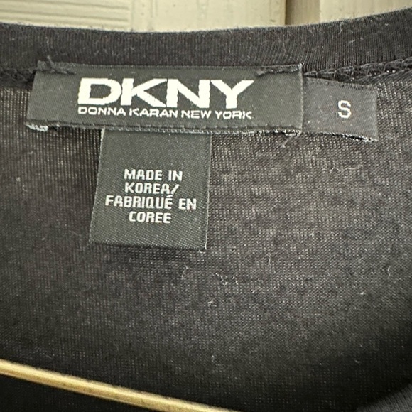 DKNY long sleeve black dress with skirt at the bottom! - Picture 3 of 3